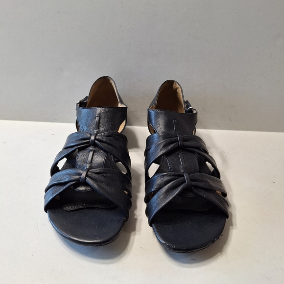 Naturalizer Black Joslin Leather Strappy Casual Comfort Sandals Size 10N - Picture 3 of 12